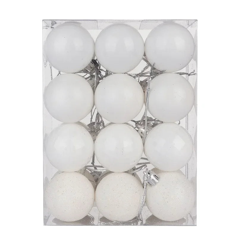 Boules de Noël pour arbre de Noël, 24 pièces, 4cm