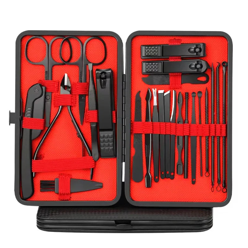 Ensemble d'outils de beauté pour manucure et pédicure, coupe-ongles, coupe-ongles, couteau à éplucher les oreilles, T
