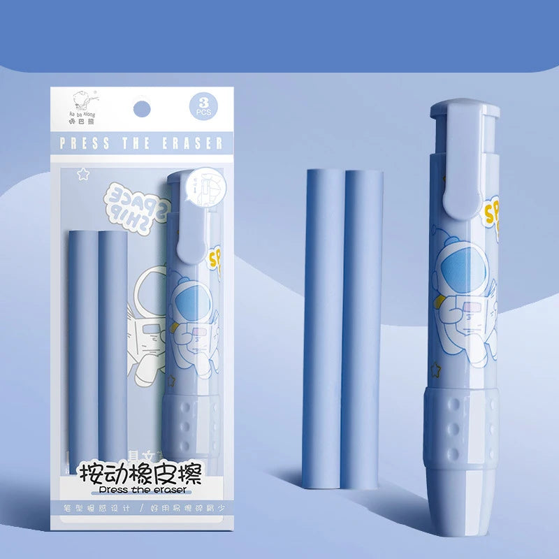 Gommes stylo rétractable presse crayon caoutchouc fournitures de Correction école papeterie gommes pour enfants doux Art gomme stylo