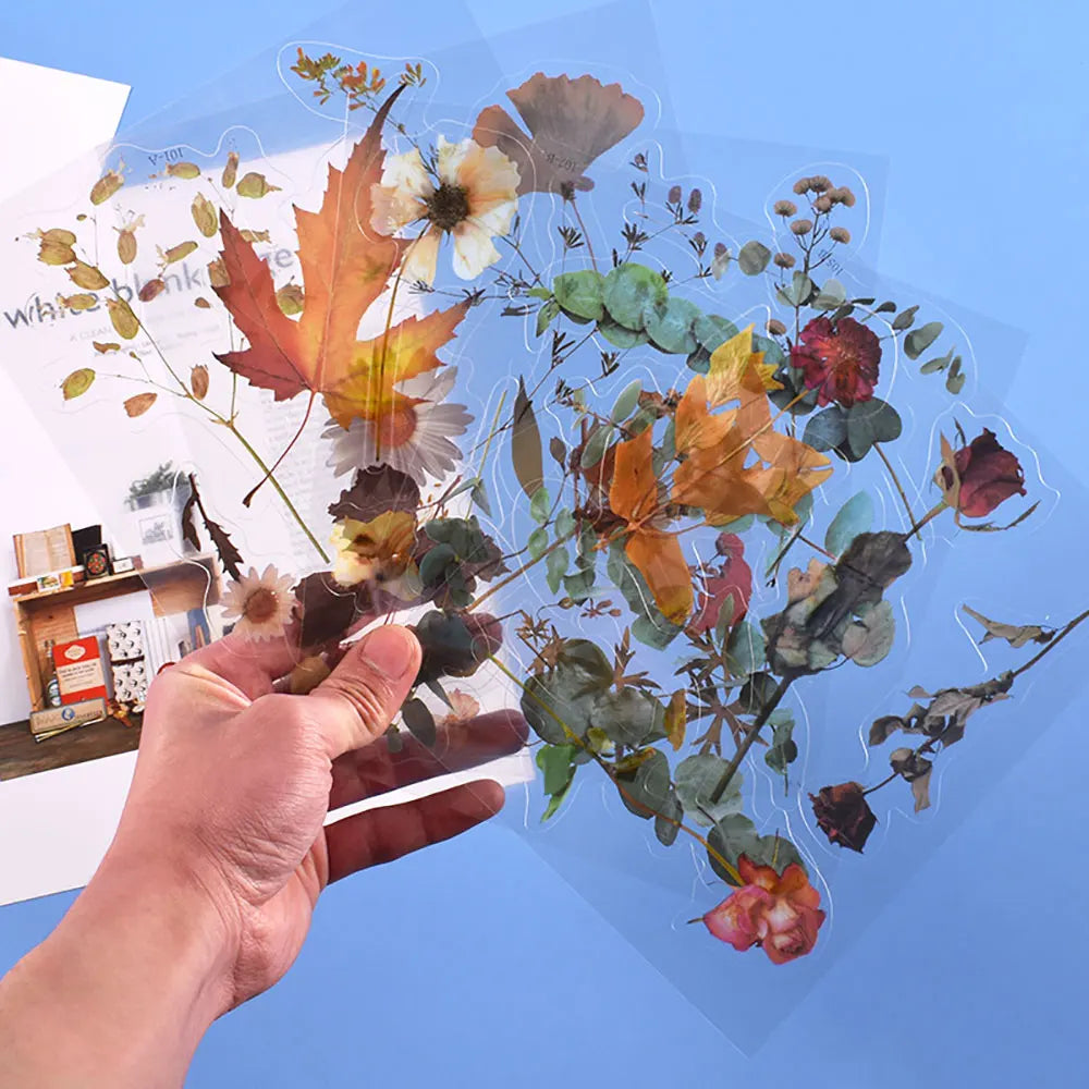 Autocollants de remplissage de résine de fleurs séchées simulées pour le plaisir, décoration de moule en silicone, UV, bricolage, scrapbooking, élection, xy