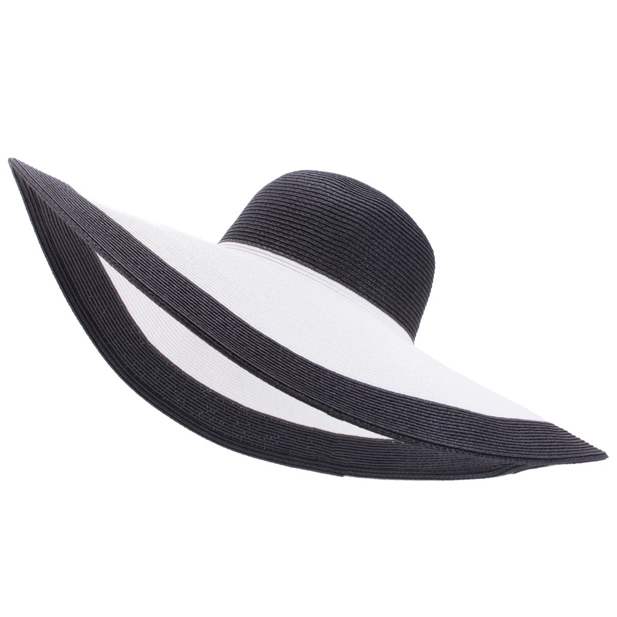Lawliet-Chapeau de paille pliable à large bord pour femme, accessoire de plage, de mariage, de fête, 7.1, 18cm, A330