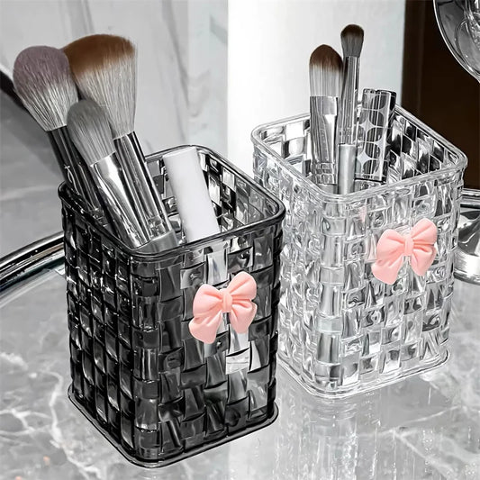 Boîte de rangement pour pinceaux de maquillage en acrylique transparent, organisateur de cosmétiques de bureau, rangement de rouge à lèvres, présentoir de vernis à ongles, étui à bijoux