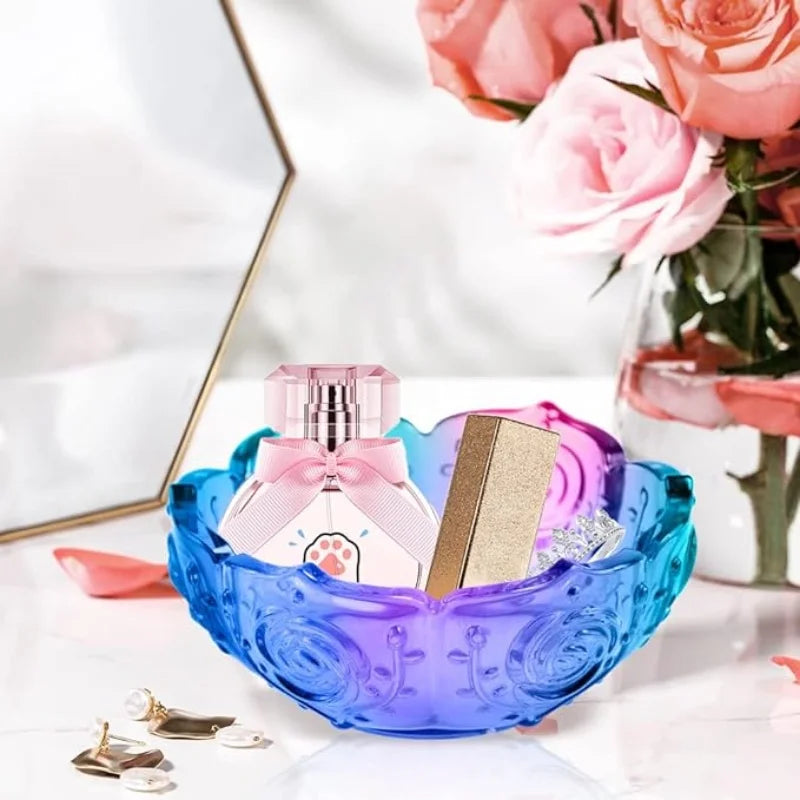 Bol de rangement Lotus, moule en Silicone époxy, boîte de rangement de roses, Surface miroir, résine époxy