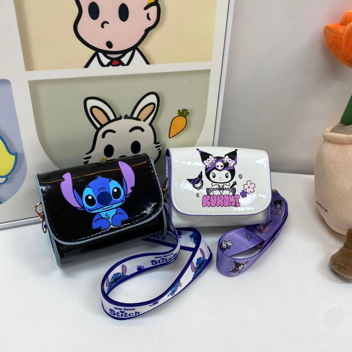 Sac à bandoulière Anime Kuromi Stitch, mini sacs à bandoulière