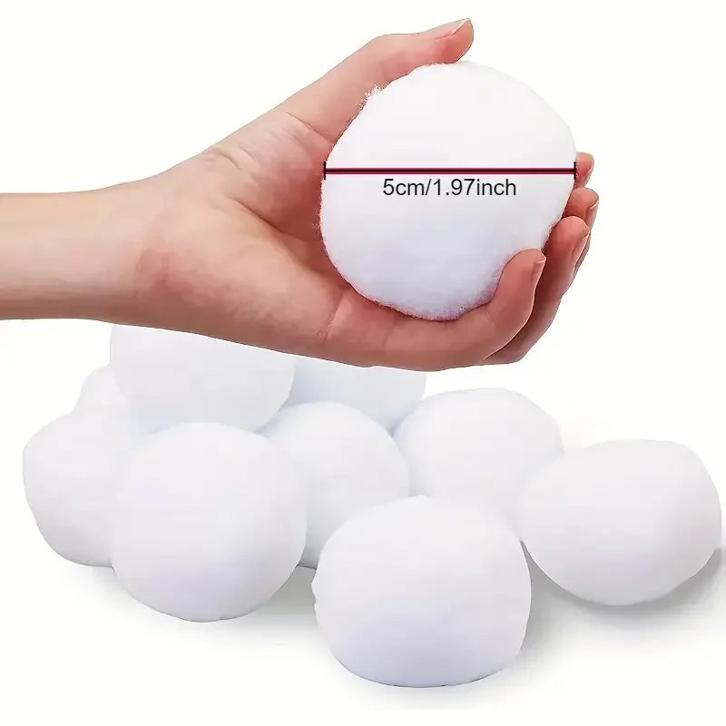 30 pièces fausses boules de neige douces boules de neige en peluche blanche