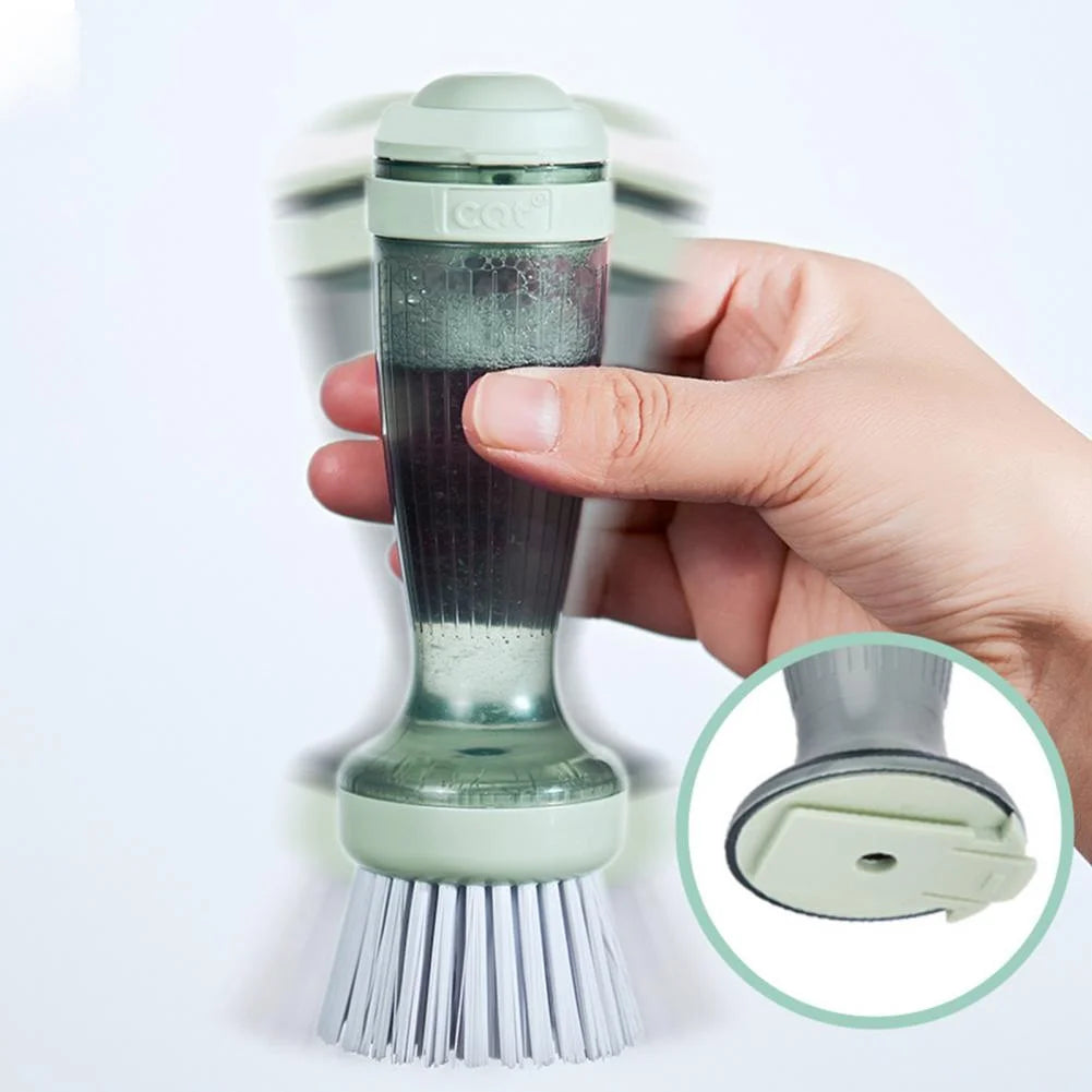 Kitchen Cleaning Tool Dish Scrubber Brush Refillable Liquid Soap Dispenser Pans Cups Bread Bowl Dishwashing Sponge Pot Wash Wipe