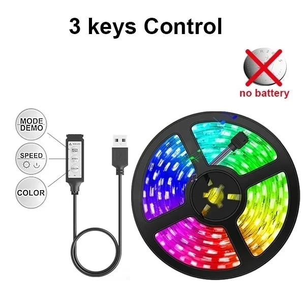 Lumières Led pour chambre à coucher Bluetooth Wifi App télécommande bande lumineuse Led Rgb 5050 Rgb Usb 5V bande Led Tv rétro-éclairage éclairage de pièce