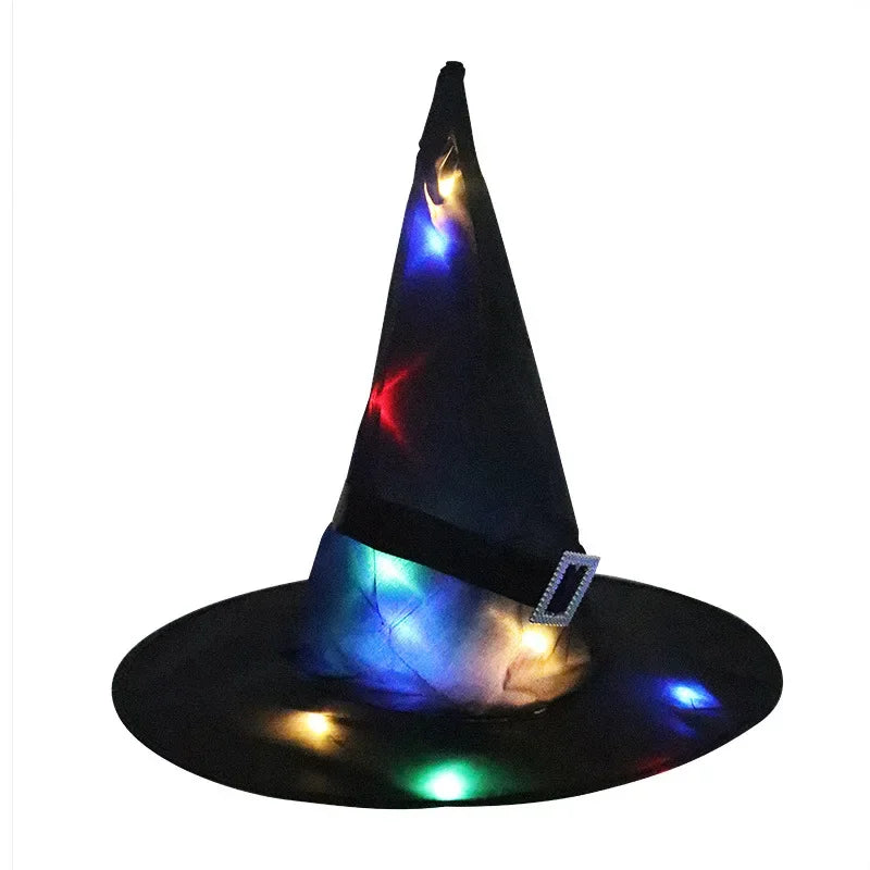 Chapeau de Sorcière Shoe à LED pour Décoration de ixd'Halloween, Accessoire de Festival de Fantôme