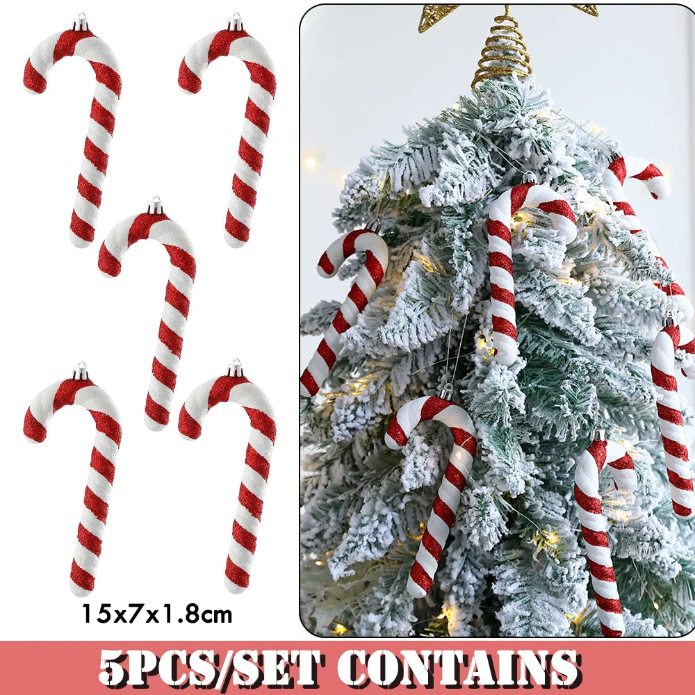 Mélange de cannes de bonbon de Noël mignonnes, sucette, arbre de Noël, ornement de Noël, décoration de la maison, décor de Noel, 2023