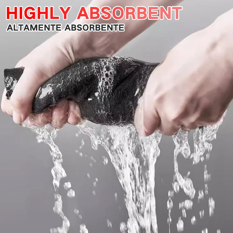 Chiffon de nettoyage magique en microfibre épaissie, solution universelle pour vitres, miroirs et surfaces sensibles