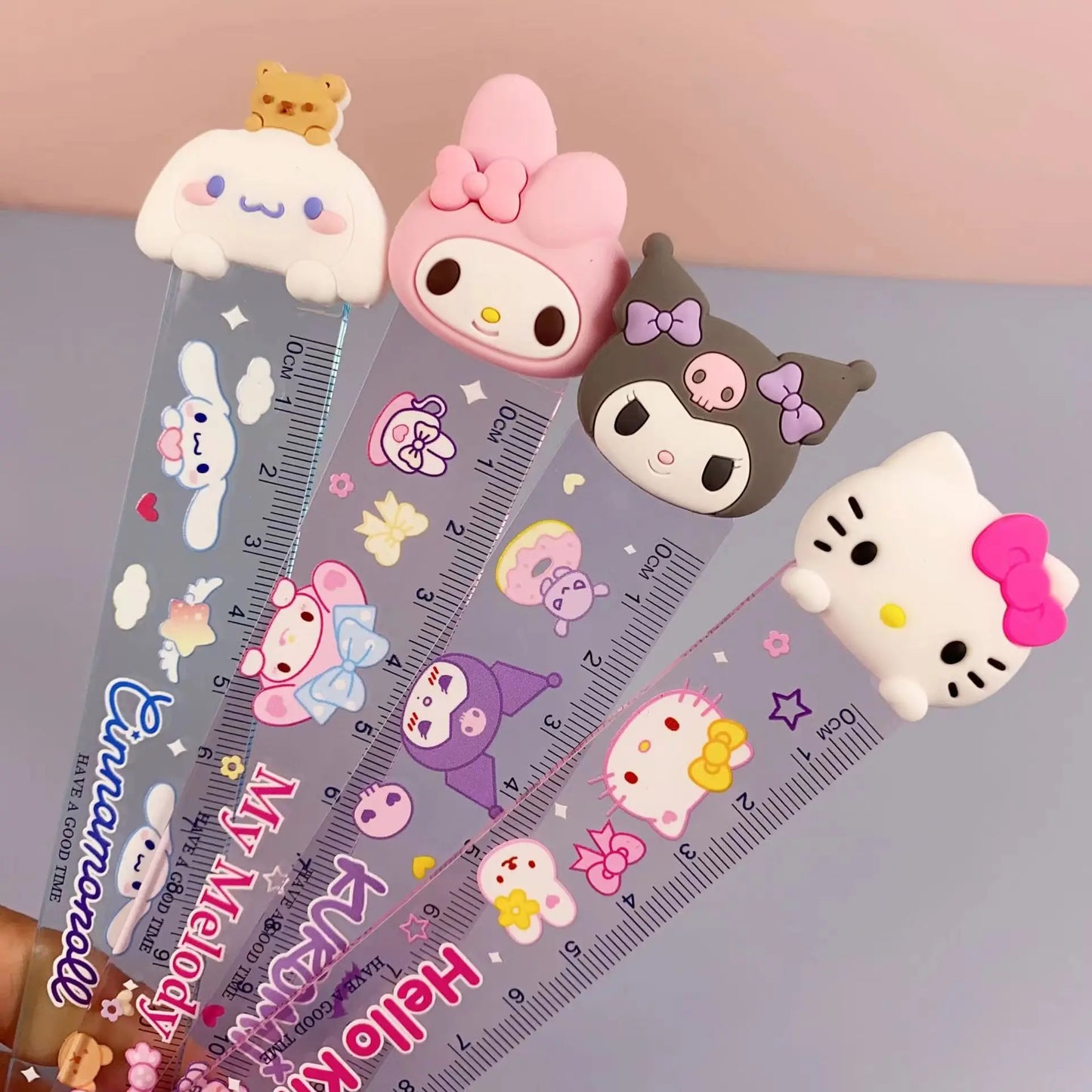 Sanrio règle Kawaii ma mélodie Kuromi Hello Kitty dessin animé enfants école primaire règle multifonctionnelle papeterie cadeaux pour filles