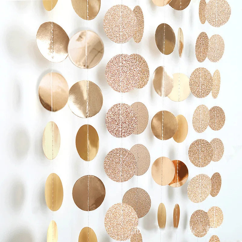 Guirlande de bannière en papier Champagne or à paillettes de 4M, décoration de joyeux anniversaire pour adultes, enfants, garçons et filles, décor de fête prénatale et de mariage