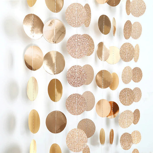 Guirlande de bannière en papier Champagne or à paillettes de 4M, décoration de joyeux anniversaire pour adultes, enfants, garçons et filles, décor de fête prénatale et de mariage