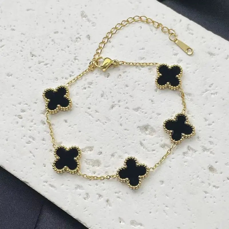 Bracelet Double face en acier inoxydable, 10 pièces, feuille de plante, accessoires de mode polyvalents, cadeau de saint valentin, Souvenir pour femmes