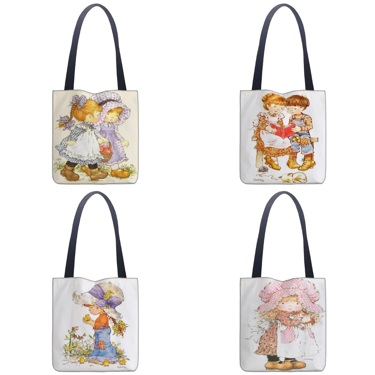 Mode Sarah Kay impression pliable écologique sac à provisions fourre-tout sacs à main 40X40CM pour voyage sac d'épicerie