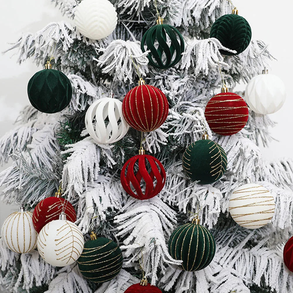 12 pièces 6CM boule de Noël décorations d'arbre de Noël