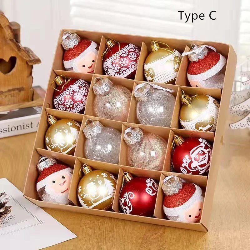 Boules décoratives de noël 6cm, 16 pièces, accessoires de décoration