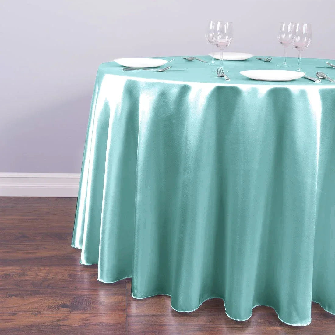 Nappe ronde en Satin, tissu lisse et brillant