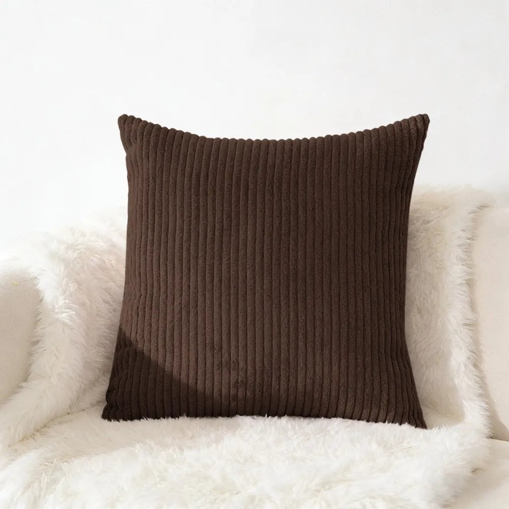 Housse de coussin en velours côtelé, grande taille 70x70 65x65