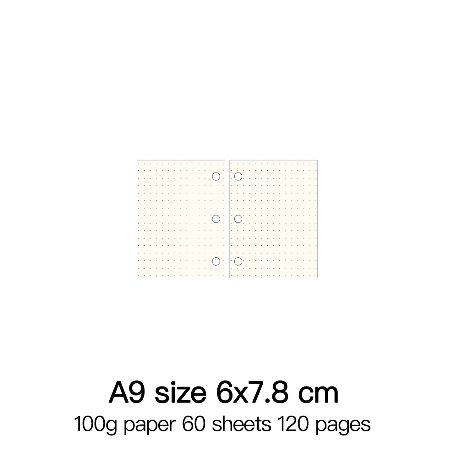 Classeur à anneaux de haute qualité, carnet de notes personnel A5, A6, A7, A8, recharges, feuilles mobiles, spirale, agenda, planificateur, noyau interne, papier 100g