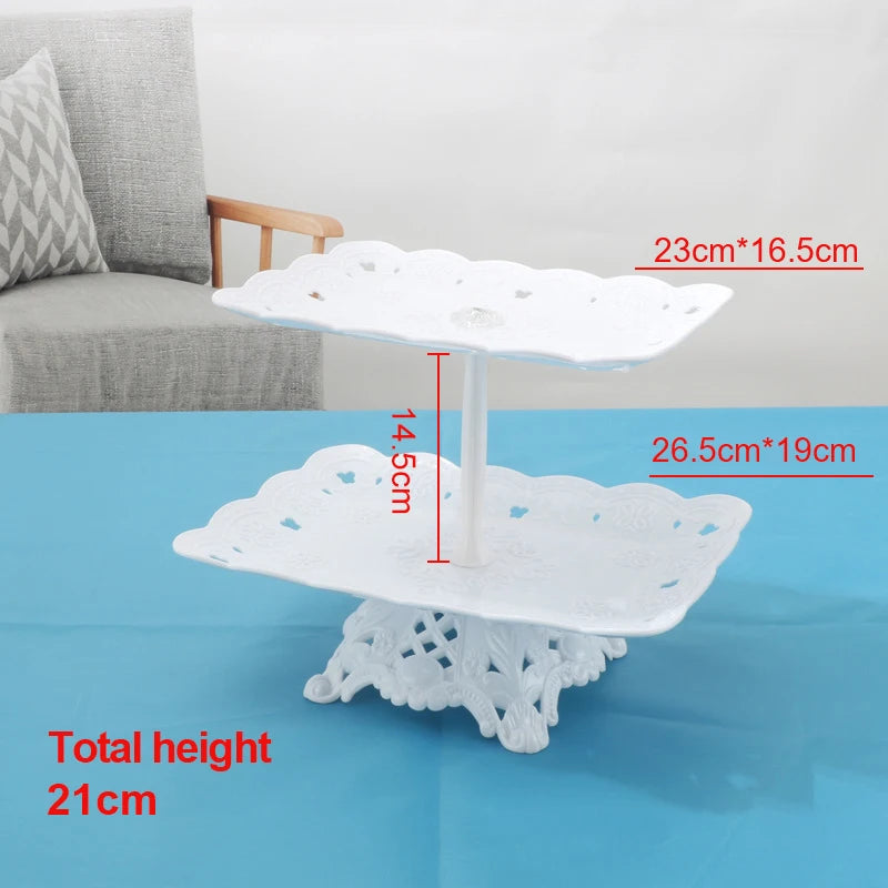 Plateau de support à gâteaux et desserts, 1 pièce, présentoir à thé de l'après-midi pour mariage, fête d'anniversaire, repas froids, Table de pause thé