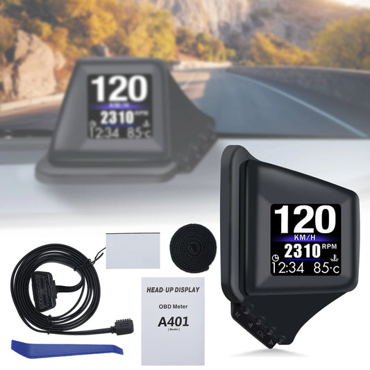 Gadget HUD multifonction OBD2 + GPS, ordinateur de bord, montant A, installation de garniture, RPM Turbo, pression d'huile, température de l'eau, compteur de vitesse GPS, nouveau