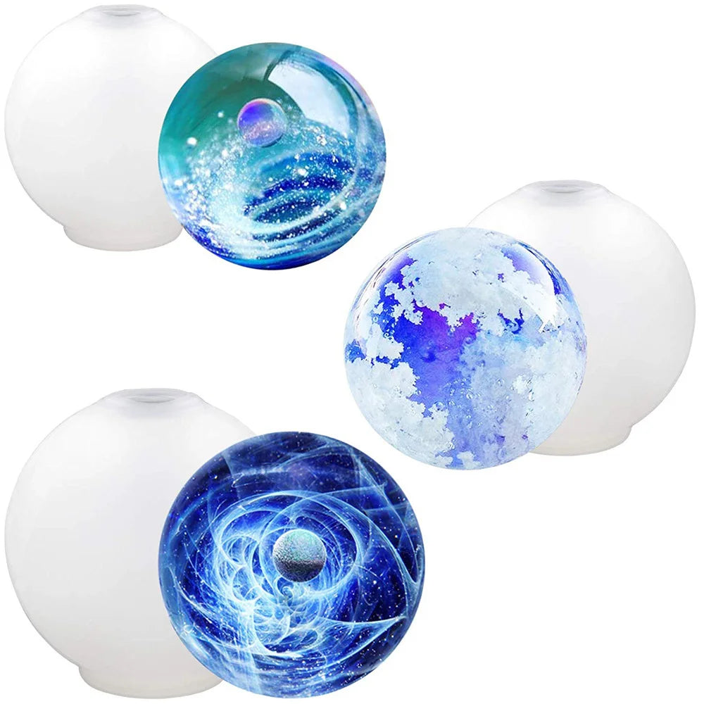 Outil d'art époxy 3D, pendentif, bijoux, boule d'univers, moule en résine, liquide, décoration, moule en Silicone