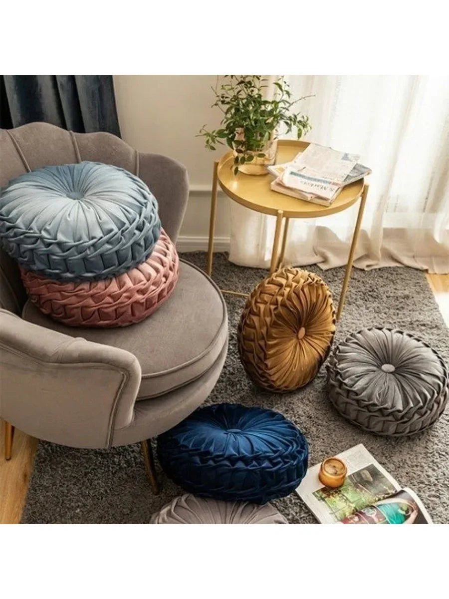Coussin de soutien lombaire en velours néerlandais 3D plissé