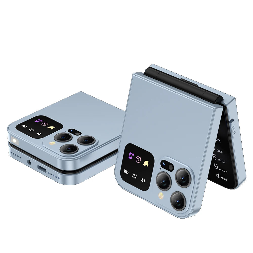 Servo A50 pro Flip téléphone portable Dual Sim GSM lampe de poche enregistrement automatique des appels 2,4 pouces écran pliable type C