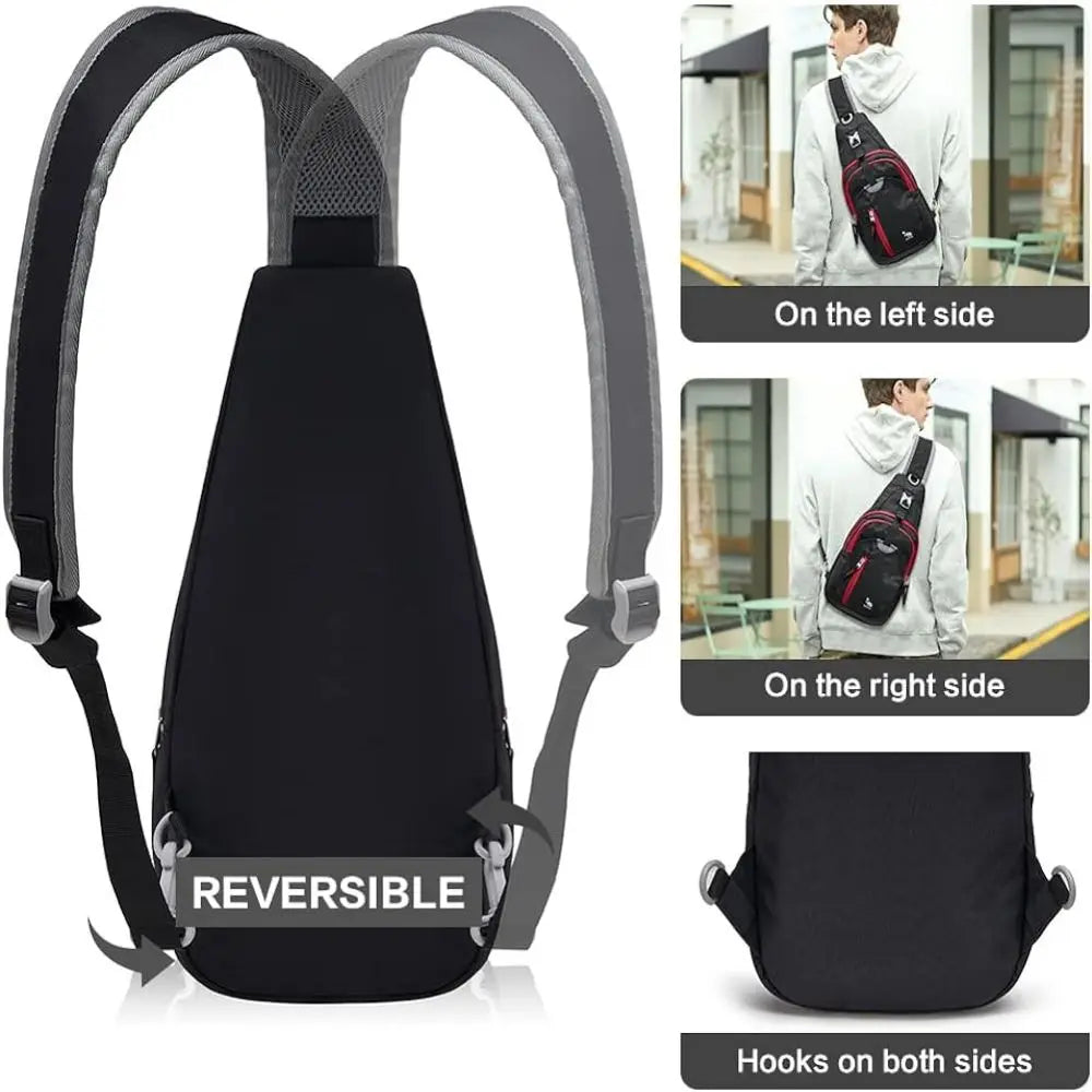 OIWAS décontracté bandoulière poitrine sac fronde épaule hommes sac une sangle léger hommes sacs pochette sac à dos pour hommes voyage Sport