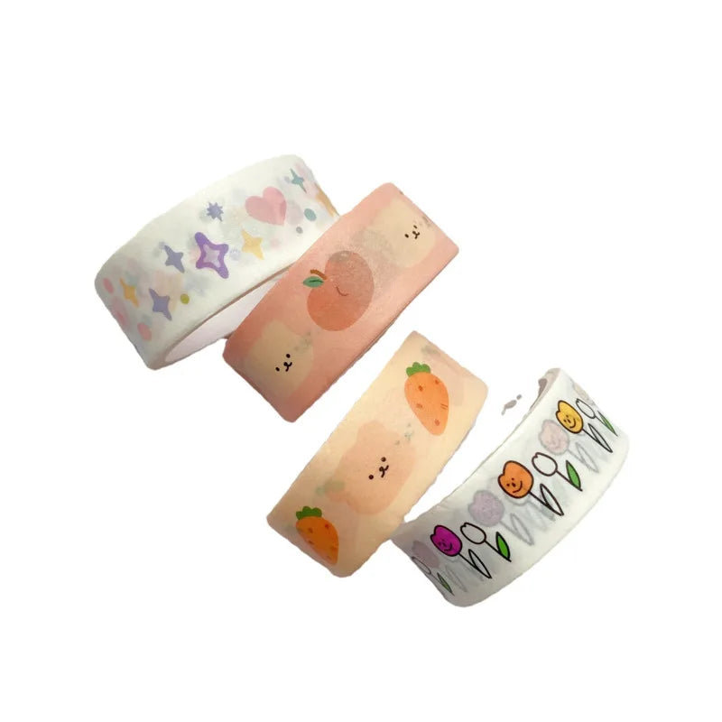 Ins – autocollant de scellage ours Fruits légumes, 1 pièce, bande décorative de masquage, Style Simple, papeterie créative d'étudiant