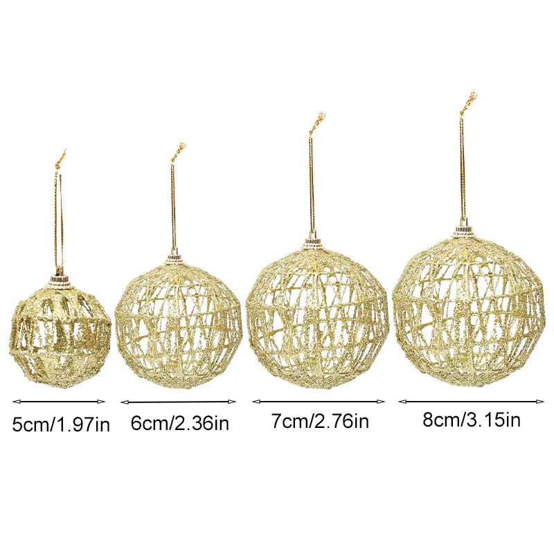 Boule Dorée de Noël, 3,6 Pièces, décorations d'Arbre de Noël