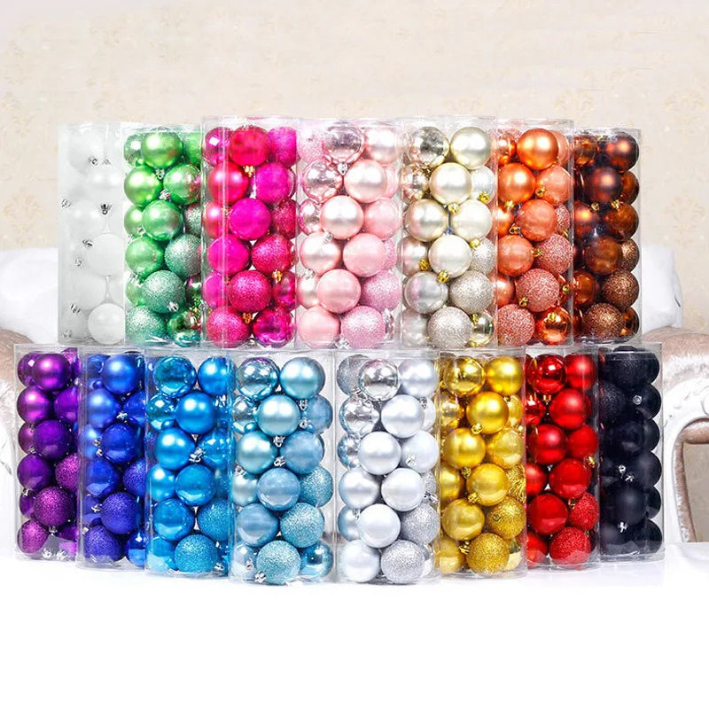 Boule d'arbre de Noël suspendue de 3cm, 24 pièces/boîte