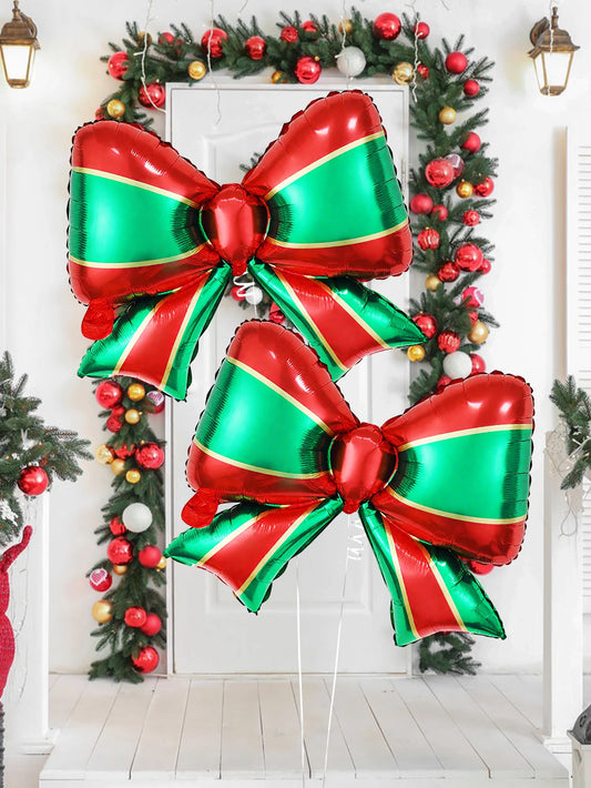 2 pièces ballons à nœud de Noël