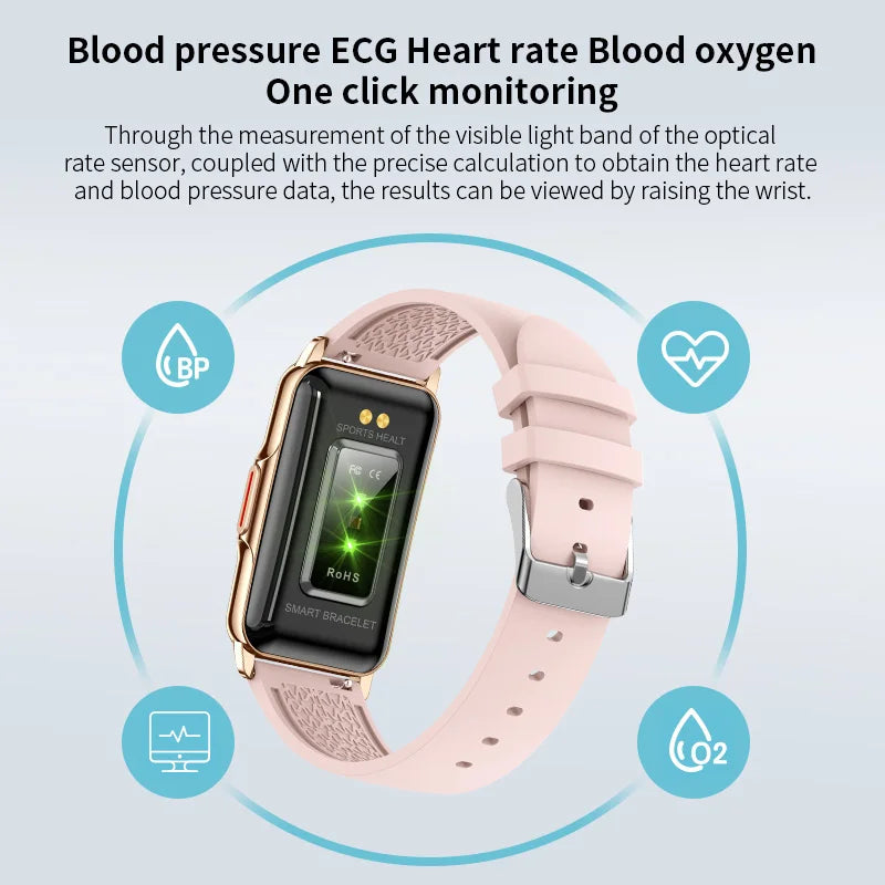 Pour Android IOS Bracelet intelligent  Smartwatch fréquence cardiaque sang oxygène étanche Sport Bracelet intelligent montre
