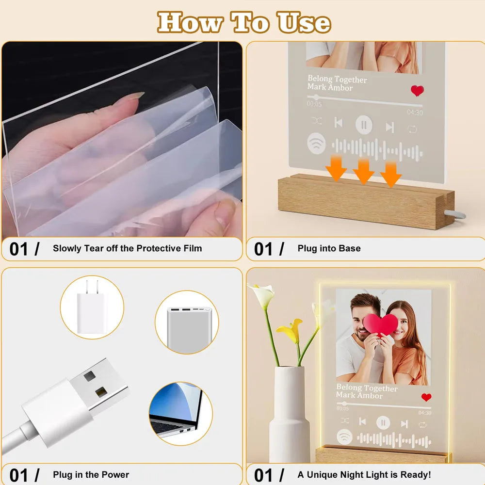 Plaque musicale Spotify personnalisée