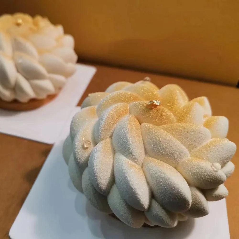 Moules à gâteaux en Silicone de qualité alimentaire, motif floral