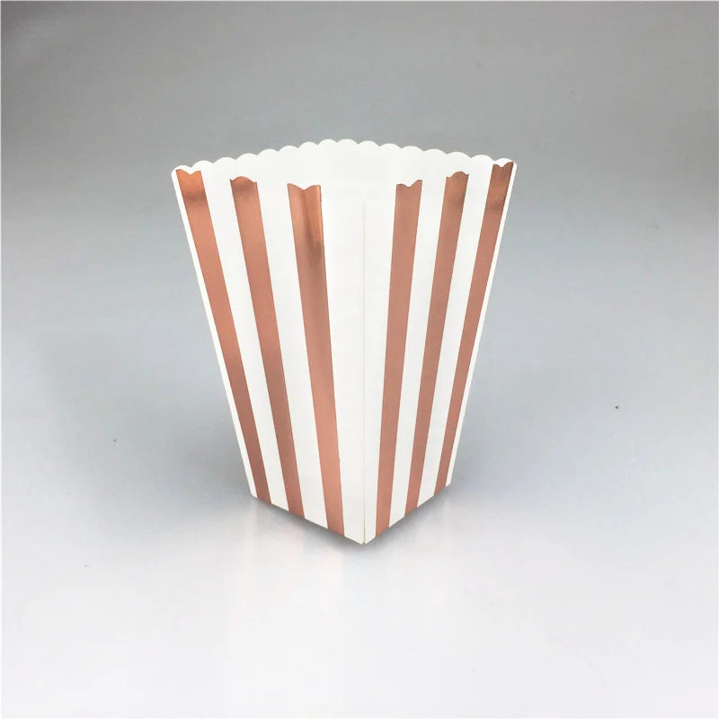 Nouveau ! Lot de 12 boîtes/gobelets à popcorn roses, décorations de fête à thème