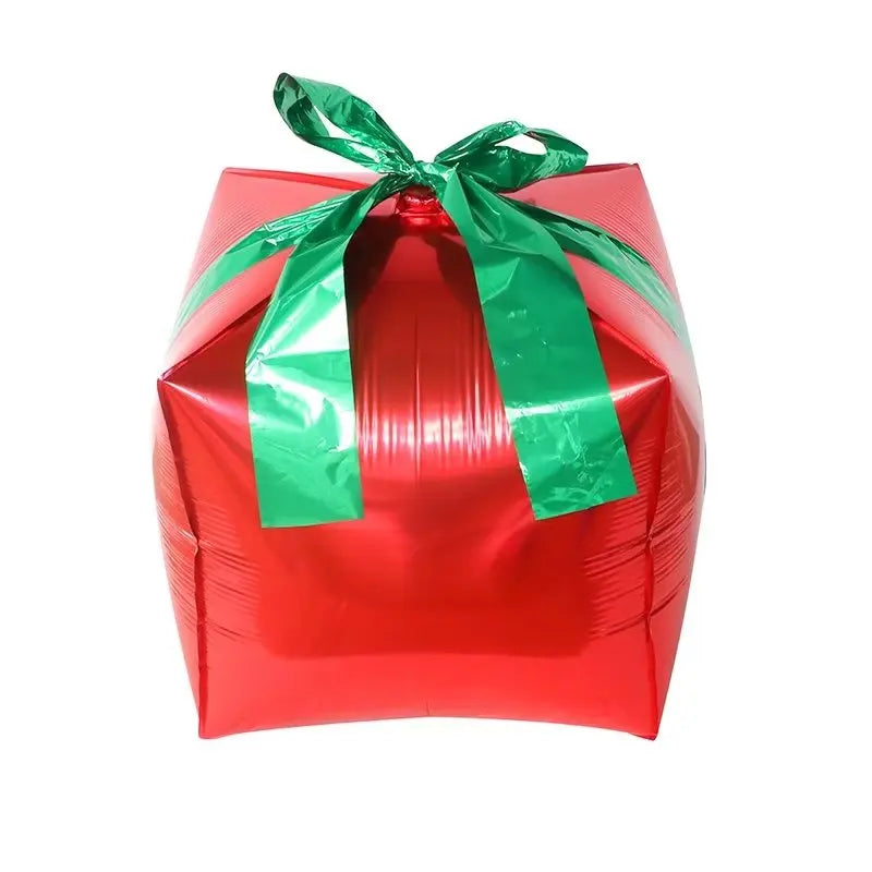 Ballons gonflables en aluminium pour enfants, cube, rouge, vert, bleu, argent, jouets à air, décor de Noël