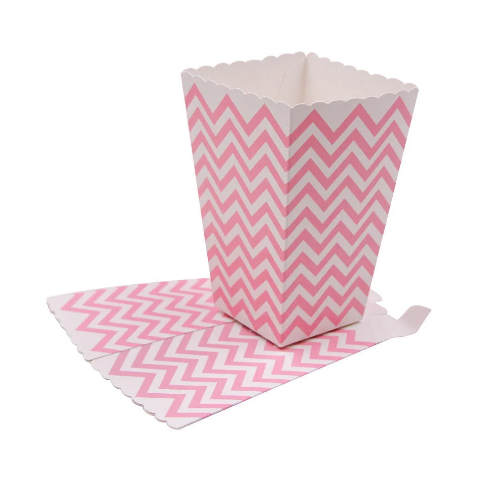 Nouveau ! Lot de 12 boîtes/gobelets à popcorn roses, décorations de fête à thème