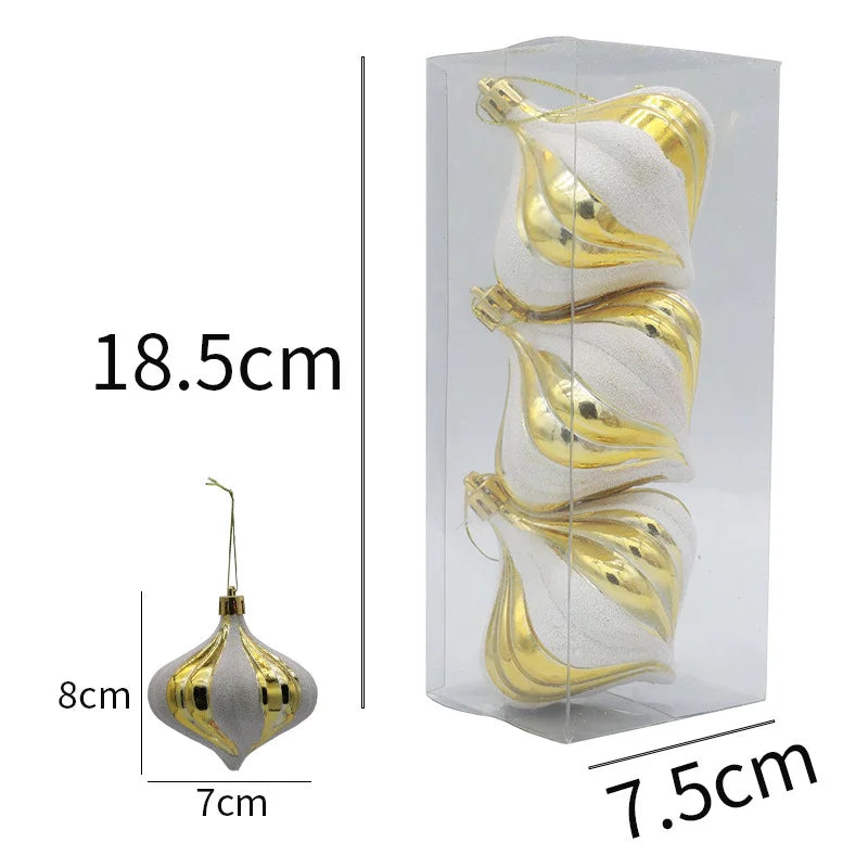 Ensemble de boules de Noël de 8cm, jouets décoratifs