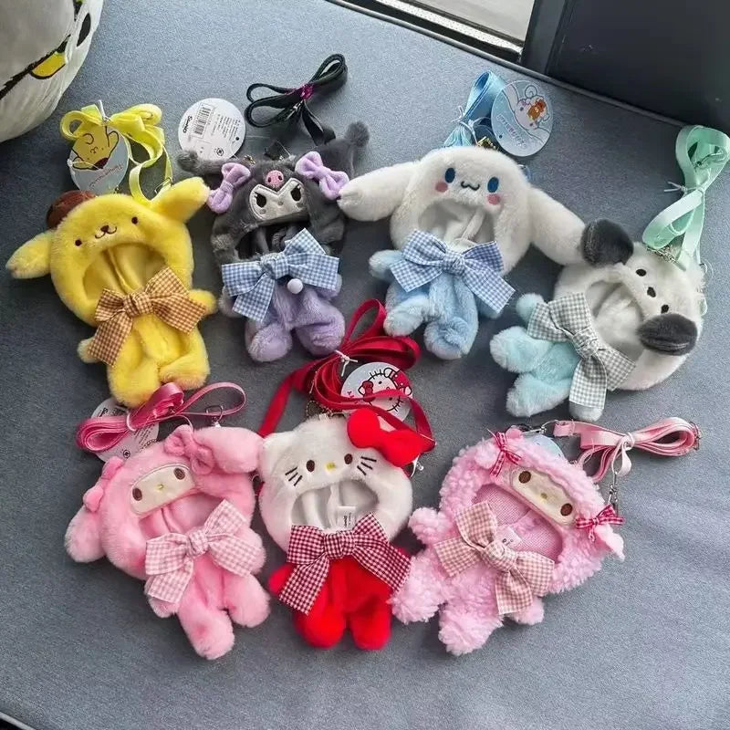 Nouvelle combinaison Labubu chaude Kuromi Hello Kitty vêtements sac à bandoulière