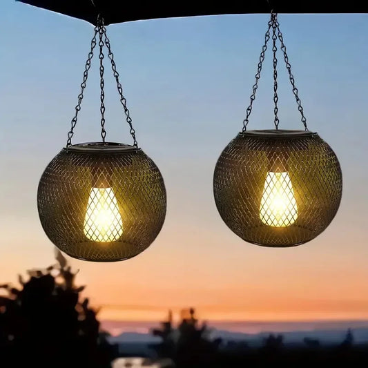 Lampes solaires de Camping en plein air pour lanterne solaire décorative extérieure lampes suspendues extérieures lanternes solaires imperméables décor de jardin