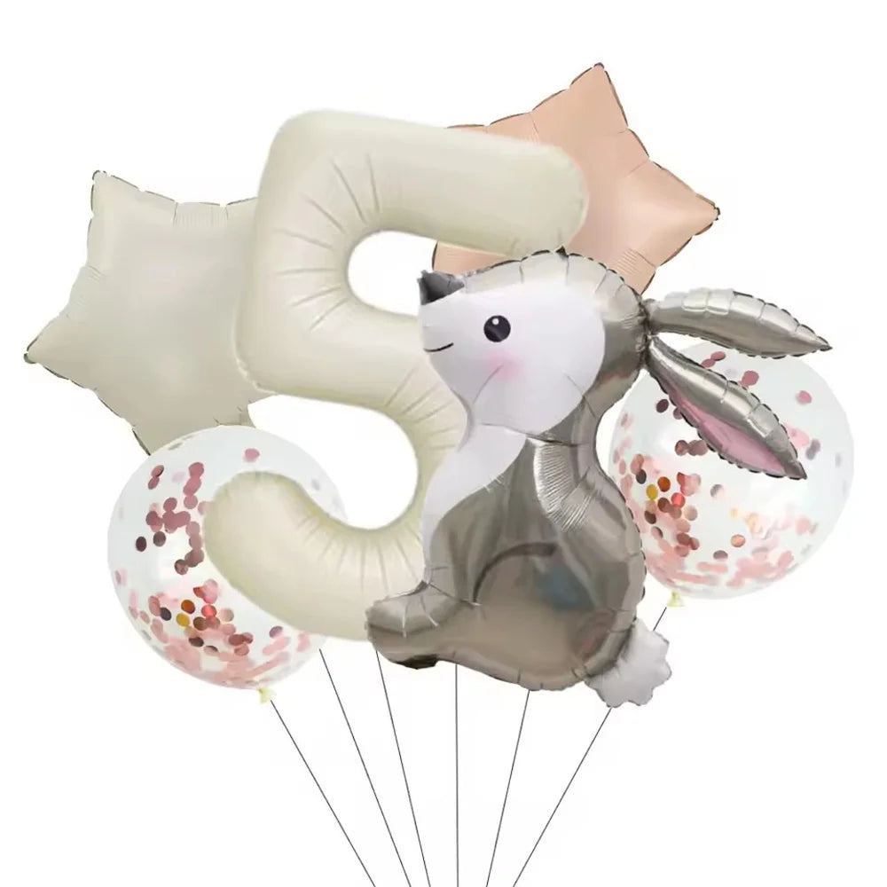 Ballon lapin de pâques, 6 pièces, 32 pouces