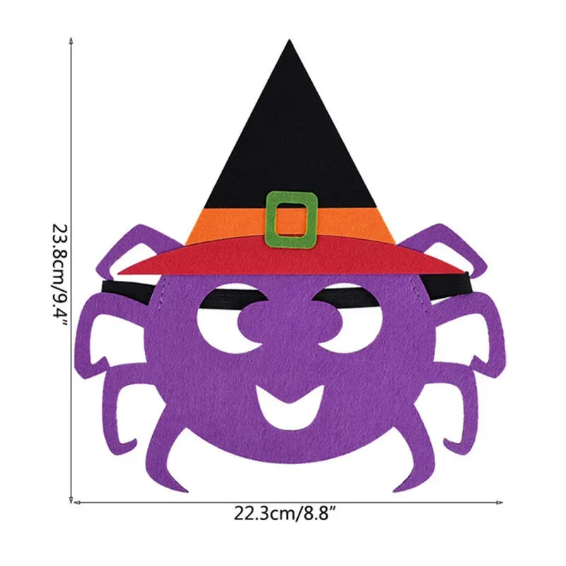 Masque fantôme citrouille d'halloween, bricolage, Festival fantôme pour enfants, accessoires de danse, fournitures de décoration d'halloween, masque pour les yeux en feutre