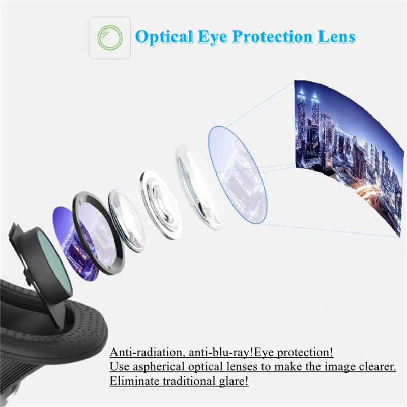 Kendecon Viar-Lunettes de réalité virtuelle 3D, lentilles de casque, casque intelligent pour smartphone, téléphone portable