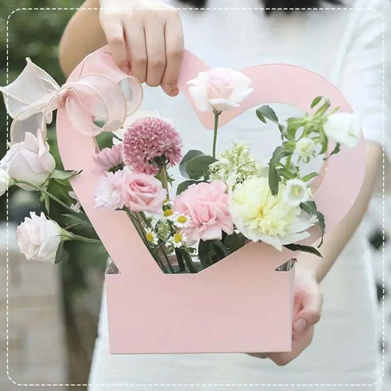 Coffret cadeau d'amour 5 pièces, boîte à fleurs d'amour portable pour la saint-valentin
