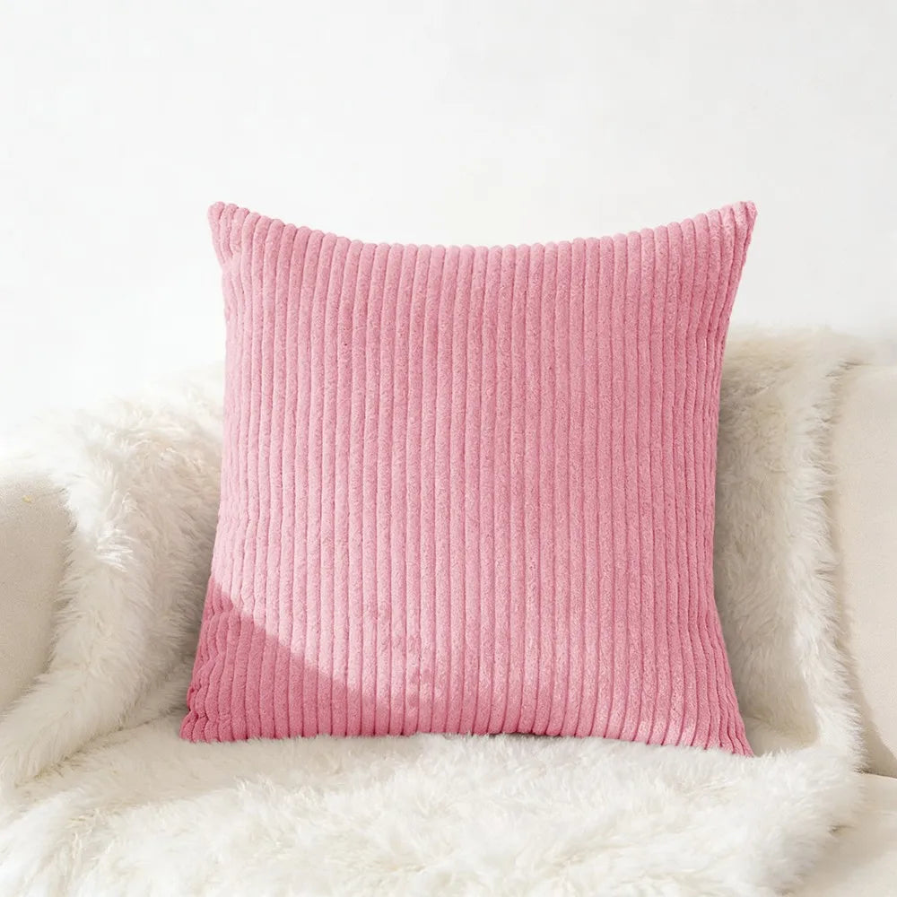 Housse de coussin en velours côtelé, grande taille 70x70 65x65