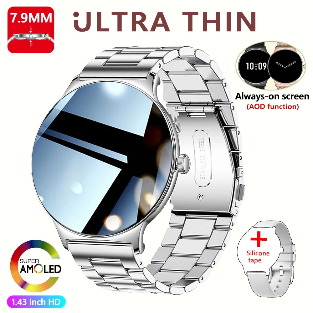 Pour Huawei Xiaomi nouvelle montre intelligente Ultra mince femmes écran toujours afficher l'heure Bracelet de sport Bluetooth appel mode Smartwatch