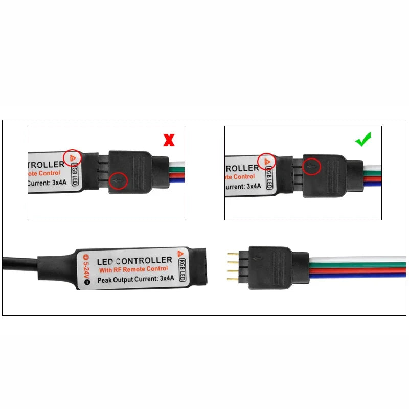 Bande LED RGB contrôleur Mini 3 24 44 touches connecteur USB télécommande IR variateur pour 5050 2835 RGB LED bande lumineuse TV rétro-éclairage